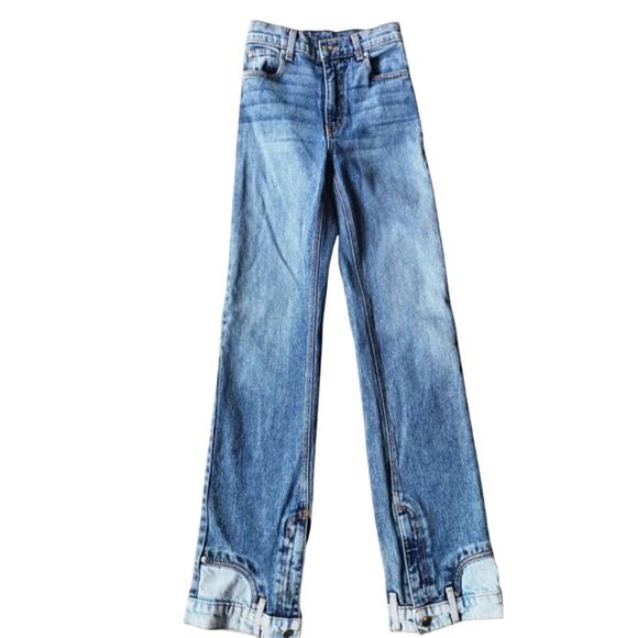 Revice Flare Eclipse Jeans 00 Womens High Rise Straight Leg Denim Medium Wash - Picture 1 of 5